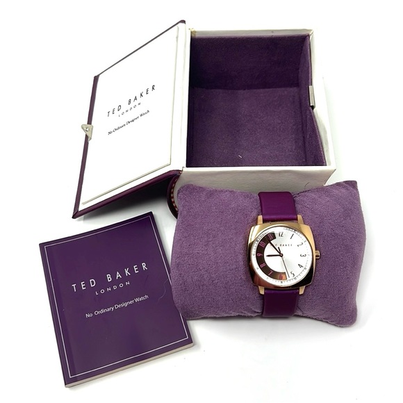 Ted Baker Women’s Purple Rose Gold Watch - Picture 1 of 15